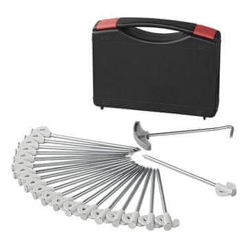 Northix Skladišče 20 cm kovinsko s plastičnim kavljem - set 20 kosov v etuiju