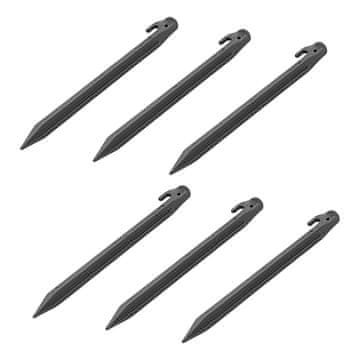 Northix Klini za šotor 30cm najlon - set 6 kosov