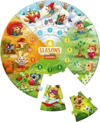 Puzzlika Otroška poučna sestavljanka Štirje letni časi, 17 kosov, 2+