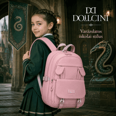 Dollcini Šolski nahrbtnik iz poliestra črna vodoodporen