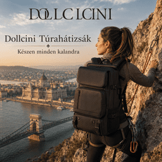 Dollcini Moški nahrbtnik iz najlona črna vodoodporen z USB priključkom velika prostornina