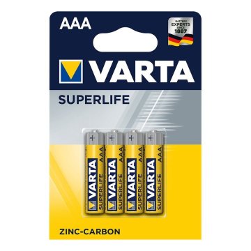 Northix Varta Superlife baterije AAA 4 kosi v pretisnem omotu