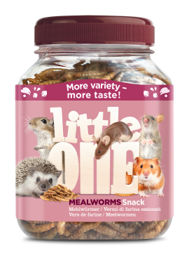 LITTLE ONE Mealworms sušeni mokarji priboljšek, 6 x 70g