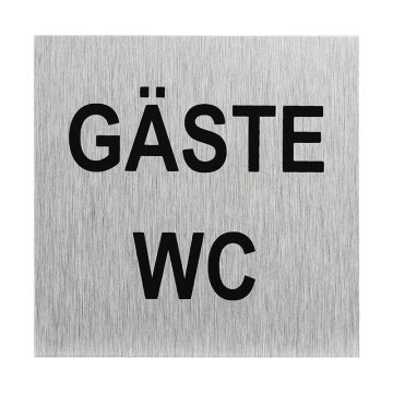 Northix Aluminijast znak za vrata "Gäste WC" 60x60mm