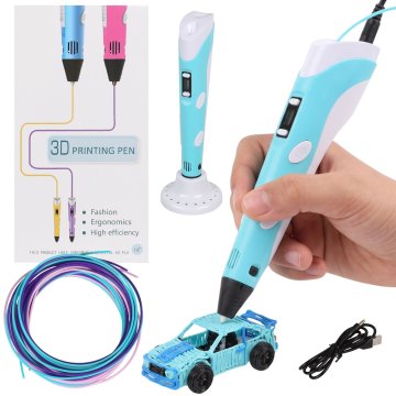 sarcia.eu Pisalo 3D modro, tiskalnik 3D za otroke+ filamenti, polnilni kabel 14+