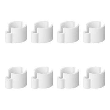 Northix Kabelska sponka bela 22-32mm - set 8 kosov