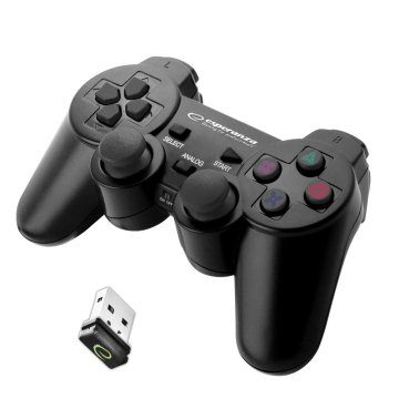 Esperanza  WIRELESS GAMEPAD 2.4GHZ PS3/PC USB GLADIATOR BLACK
