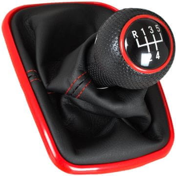 VW Golf IV 97-06 ROČICA PRESTAVNEGA MENJALNIKA + ZAŠČITNA ROČICA Z RDEČIM OKVIRJEM