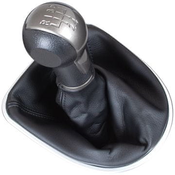 Seat Altea 2004- ČRNO-BEŽ ročica prestavne ročice + manšeta s KROMIRANIM okvirjem 5 PRESTAV