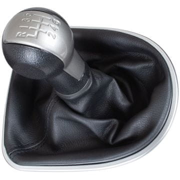 Seat Altea 2004- ČRNO-BEŽ ročica prestavne ročice + manšeta s KROMIRANIM okvirjem 6 PRESTAV