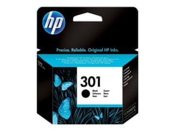 HP 301 originalna črnilna kartuša, črna, standardna zmogljivost 3 ml