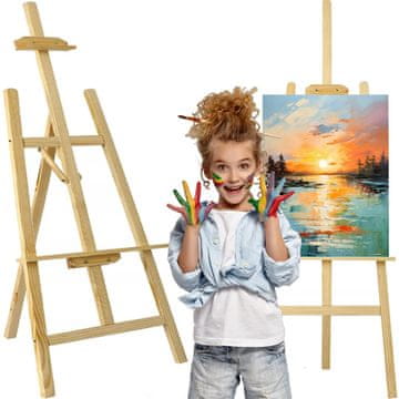 MG Art Stand slikarsko stojalo 139 cm, rjavo
