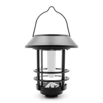 LAMPA PLASTROL LED solarna svetilka - laterna, črna, IP44