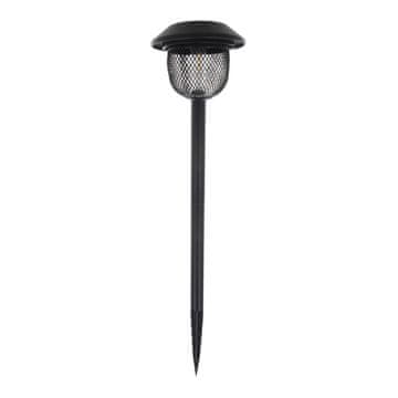 LAMPA PLASTROL LED solarna svetilka - steber, jeklo, črna, IP44