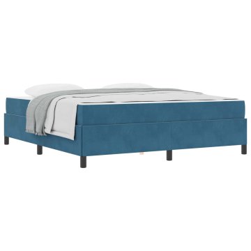 Vidaxl Konstrukcija postelje Temno modra 180 x 200 cm blago