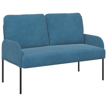 Vidaxl Sedežne garniture z blazino 110cm Modra Vezani les