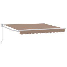 Vidaxl Ročna tenda 3 x 2,5 m Taupe 100% poliester