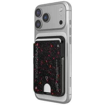 1 to 3 SKINARMA VEKTOR MAGNETNA DENARNICA ZA PAMETNE TELEFONE S FUNKCIJO STOJALA, ČRNE OBLIKE