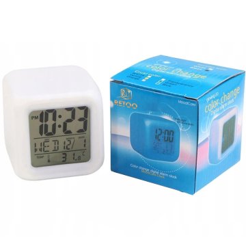 Retoo Budilka, ura in termometer z svetlečim kameleonom LED