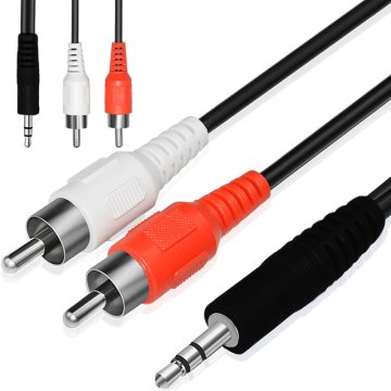 Retoo Kabel AUX mini jack 3,5 mm 2 RCA cinch stereo 1,5 m 1 kos