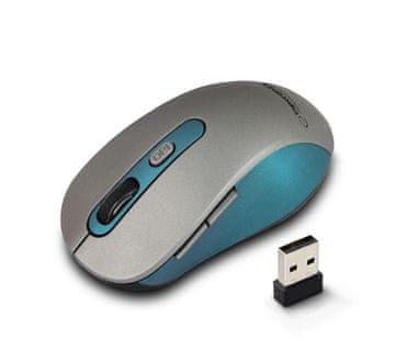 Northix Esperanza brezžična 2,4 Ghz optična miška 6D Usb Adara modra