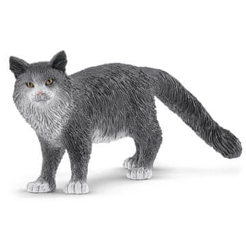 Schleich 13893 Schleich Farm World - Mačka pasme Maine Coon, otroška figurica za starost 3+