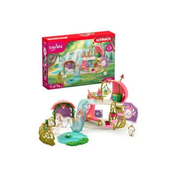 Schleich SLH42445 Schleich Cvetla Bayala hiša - sijajna cvetlična hiša s samorogi, jezerom in hlevom