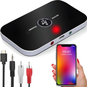 Retoo Bluetooth oddajalec, adapter, sprejemnik + oddajalec, pravokoten z nutko
