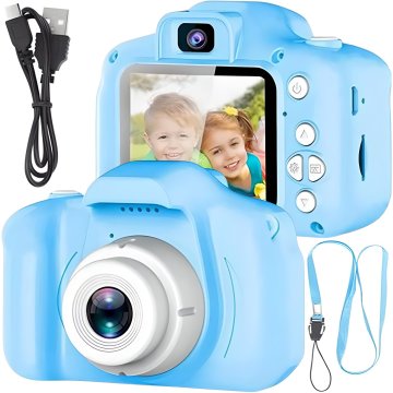 Retoo Digitalni fotoaparat kamera za otroke hd igra vrečka modra kartonska škatla modri fotoaparat