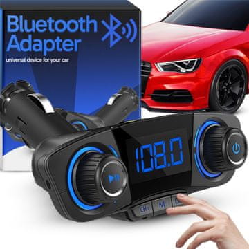 Retoo Večfunkcijski FM-oddajalnik z Bluetooth 5.0 in USB 8 v 1