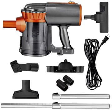 Retoo Vertikalni ročni ciklonski sesalnik brez vrečke, 600 W, 5-v-1, priročen in močan, 5 m