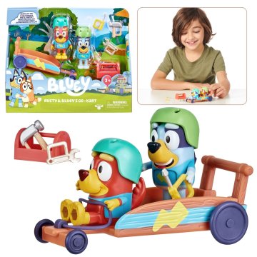 sarcia.eu Bluey in Rusty Komplet figuric Gokart, vozilo + figurice za otroke 3+