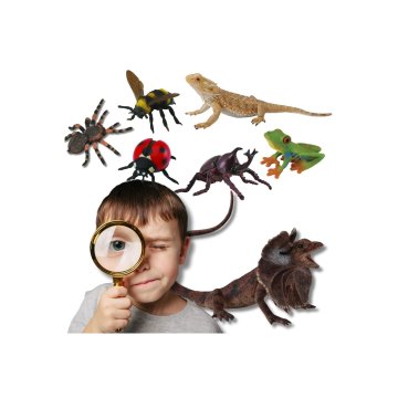 COLLECTA Komplet figuric insektov in kuščarjev znamke Collecta, figurice žuželk za otroke od 3. leta dalje