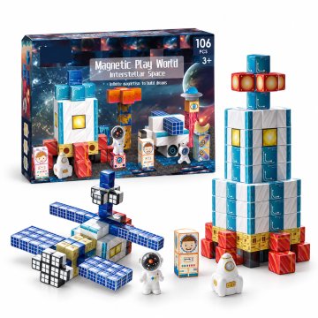 JOJOY® Magnetni gradbeni komplet, set 106 magnetnih kock, magnetni gradniki | MAGSET