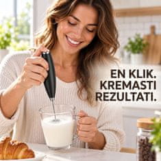 HOME & MARKER® Baterijski Penilec Mleka z 19.000 Vrtljaji na Minuto s Stojalom - MILKFROTH