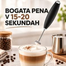 HOME & MARKER® Baterijski Penilec Mleka z 19.000 Vrtljaji na Minuto s Stojalom - MILKFROTH