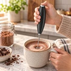 HOME & MARKER® Baterijski Penilec Mleka z 19.000 Vrtljaji na Minuto s Stojalom - MILKFROTH