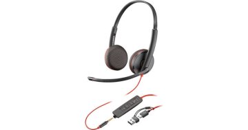 Poly Blackwire 3225 Stereo USB-C slušalke + 3,5 mm + USB-C/A adapter (8X229AA) 209751-22