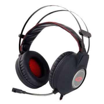 Northix Stereo igralne slušalke Esperanza z mikrofonom Nightcrawler