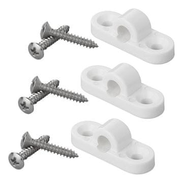 Northix Ušesce za tendo horizontalno plastično - komplet 3 kosi