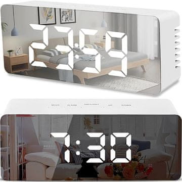 Retoo Budilka, elektronska ura, termometer, LED zrcalo