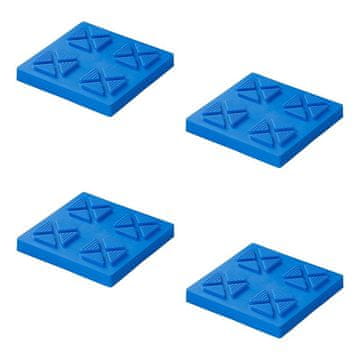 Northix Kotni stabilni krožniki za zlaganje 21x21x3,3cm - set 4 kosov
