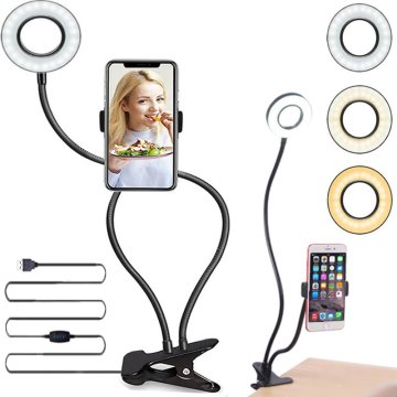 Retoo LED-lučka za selfije, obročasta lučka za mobilni telefon