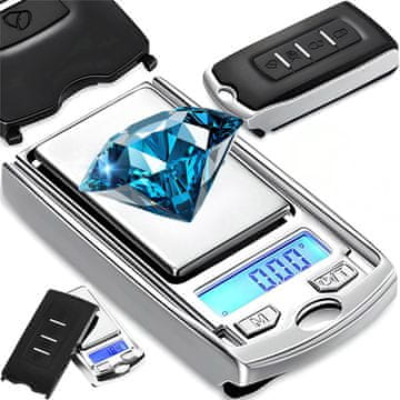 Retoo Elektronska precizna jubiljarna tehtnica 0,01 - 100 g, ključ, etui + baterija