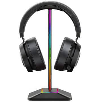 Retoo Stojalo za slušalke new bee za igre z RGB LED osvetlitvijo in USB hubom