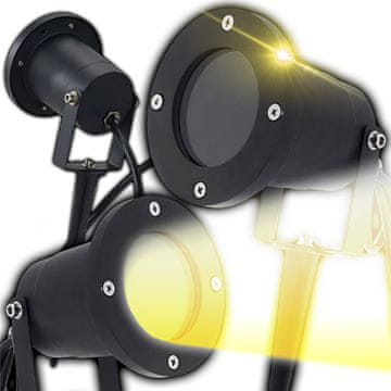 Retoo 2 × LED vrtna svetilka za zabijanje, reflektor s kablom za vrt, kovinska, ip65