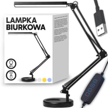 Retoo Naprava za risanje za pisalno mizo, primerna za šolsko delo, 3 barve LED, nastavljiva, močna