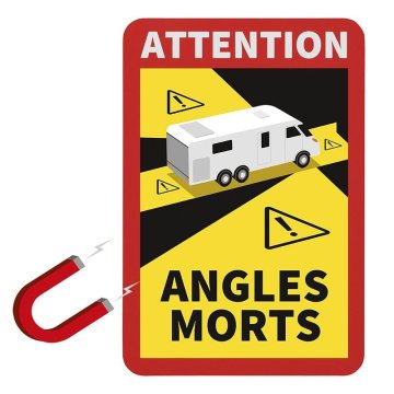 Northix Magnetna nalepka "Attention Angles Morts!" avtodom