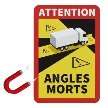 Northix Magnetna nalepka "Attention Angles Morts!" tovornjak