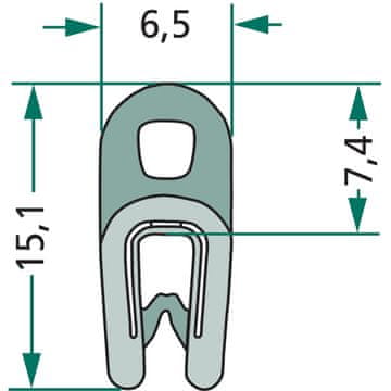 Tesnilo 5 m 1 mm 654A1107/5 GRANIT